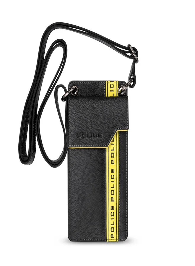 POLICE POLICE Swathe Mobile Pouch Gents Black And Yellow - PELUU2200701