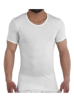 embrator Pack of 3 Half Sleeve Undershirt Cotton 100% White for Men  - Image 2