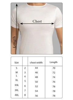 embrator Pack of 3 Half Sleeve Undershirt Cotton 100% White for Men  - Image 4