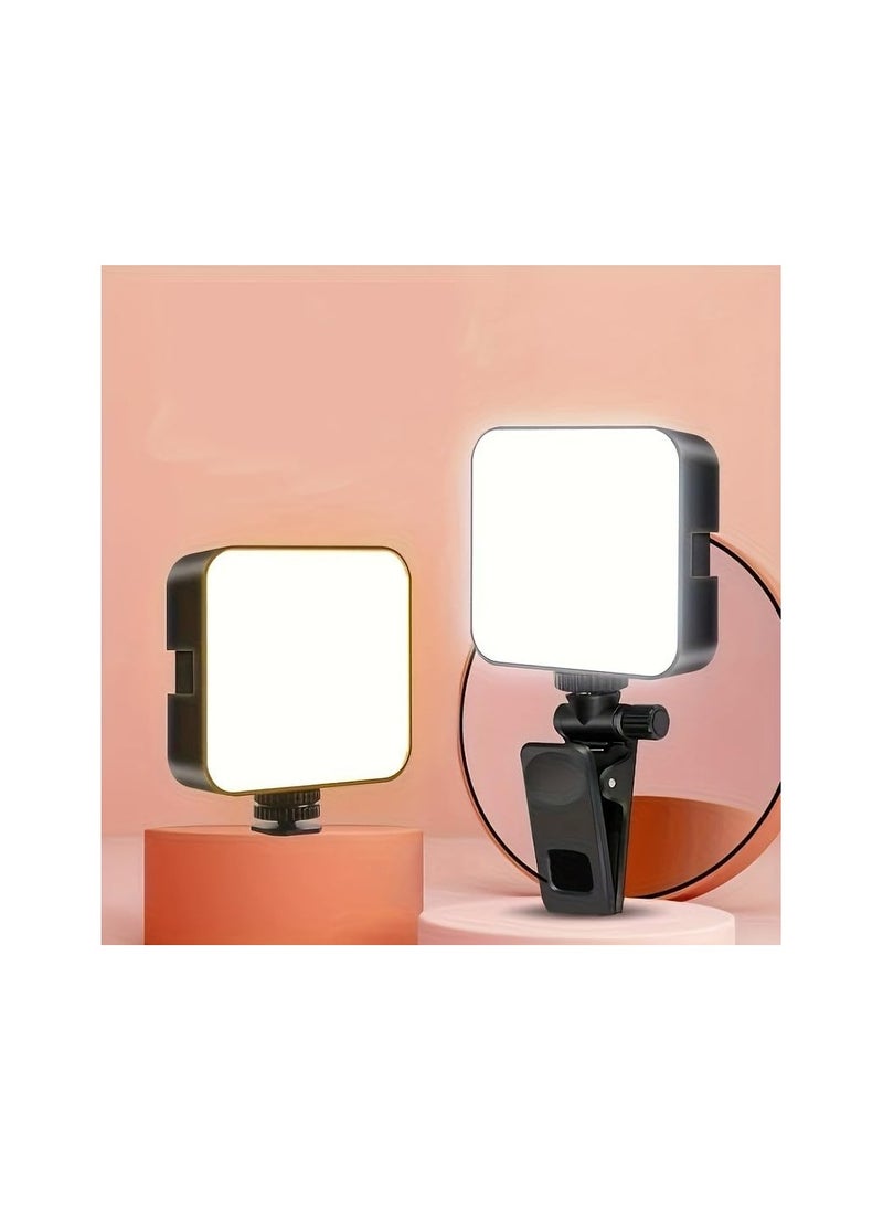 Generic - 64 LED Rechargeable Selfie Light - 7 Lighting Mode Phone Ring Light Mini Portable Clip on Fill Lights for iPhone, Cell Phone, Laptop, TikTok, Selfie, Video Conference, Camera - Image 1
