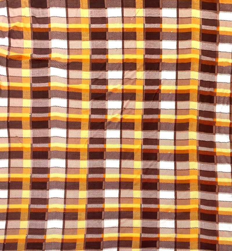 MORADO MORADO Double Bed Woolen Fabric Checkered Quilt CoverDuvet CoverRajai CoverBlanket Cover for Winters 90x100 Inches Brown Combo of 2 - Image 3