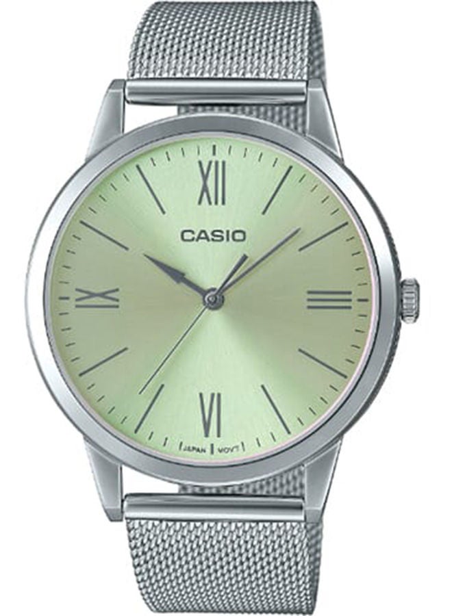 CASIO Men Watch Analog Silver Dial Stainless Steel Mesh Band MTP-E600M-9BDF - Image 1