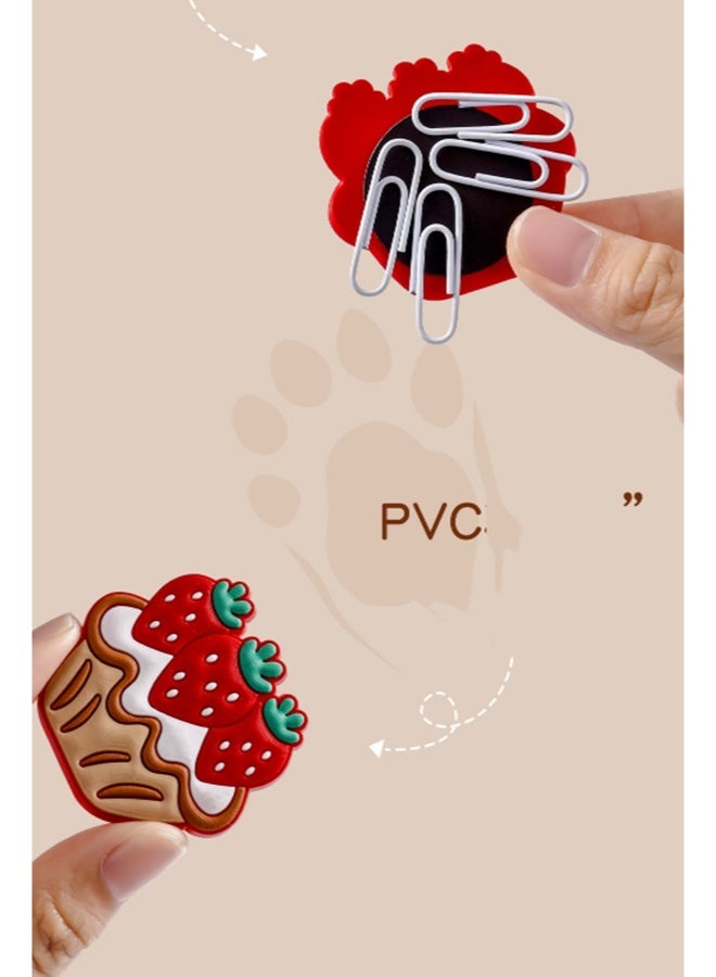 6 قطع من الكعكة ثلاجة المغناطيسات، الكعكة لوحة أبيضة ملصقات مغناطيسية للديكور المنزلي (الكعكة ثلاجة المغناطيسات) - Image 3