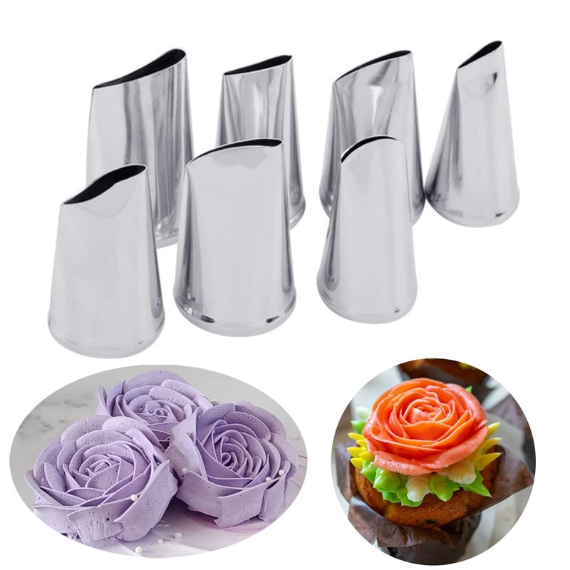 Hendiy 7Piecesset Cake Decorating Tips Set Cream Icing Piping Fondant Rose Nozzle Pastry Tools Fondant Decorating Tools