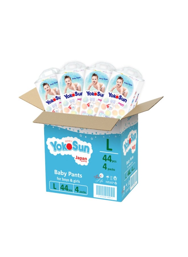 YokoSun Baby Diaper Pants Size 4/L 9-14Kg 176Pcs Mega Pack Japan Quality