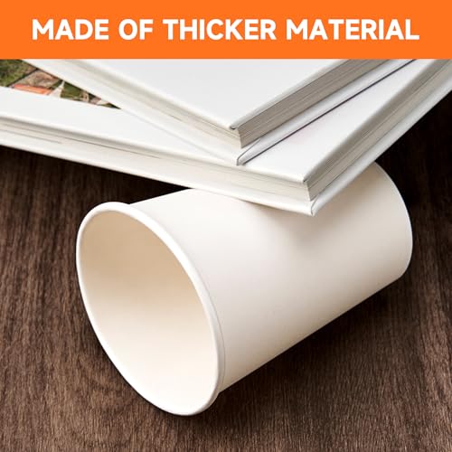 METAPRINT Disposable Paper Cups 12 oz [100 Pack], White Hot Coffee Cups, 12 oz Paper Coffee Cups, Thickened Design for Cafes, Bistros, Parties, and Events - Image 5