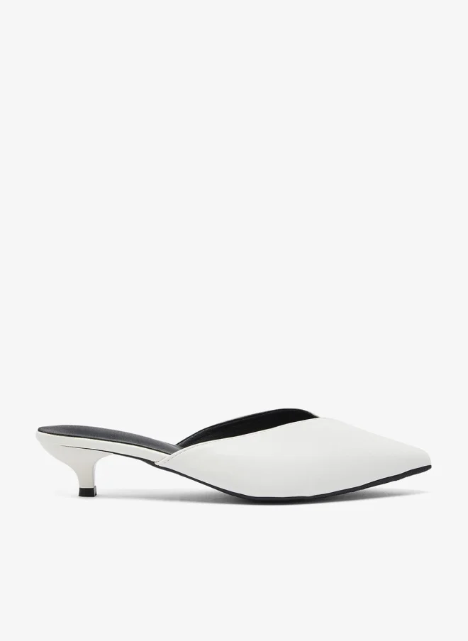 جينجر حذاء بكعب رفيع مفتوح من الخلف