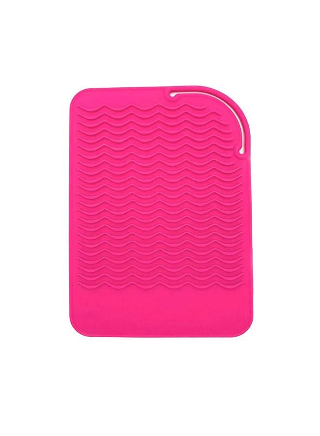AFT90 Heat Resistant Mat for Curling Iron, Flat Irons and Hair Straightener Hair Styling Tools 9" x 6.5", Food Grade Silicone, Pink - Image 1