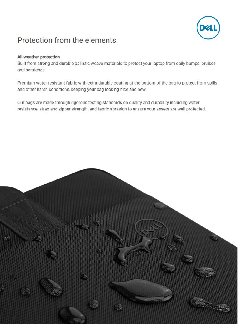 DELL Laptop Bag Pro Sleeve 13" – Slim, Water-Resistant Protection for Daily Commute | Heather Gray  - Image 2