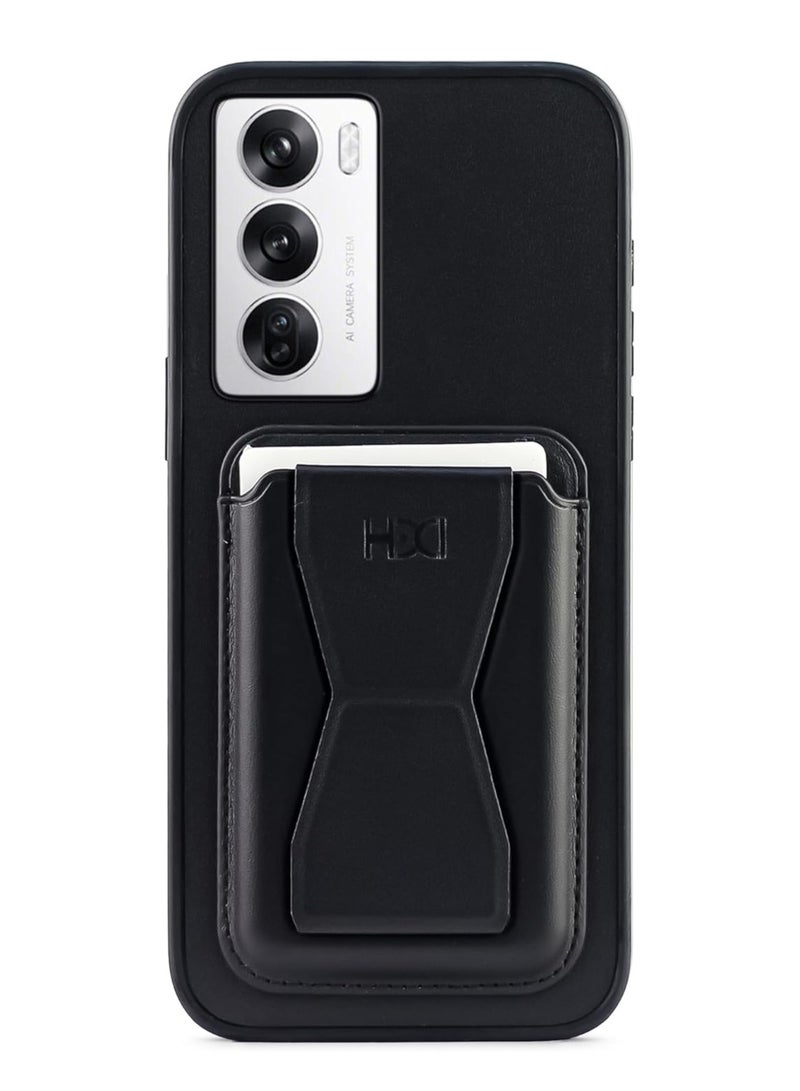 Leather Case With  TPU Frame, Shockproof Protective with Card Holder Stand Compatible with Phone Oppo Reno 12  - Image 1