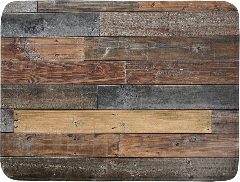 Giwawa Wood Grain Dish Drying Mat for Kitchen Countertop, Rustic Wooden Board Dish Drainer Mats, Vintage Country Style Barnwood Absorbent Reversible Microfiber Dish Drying Pad, 18x24 inch Large - Image 1
