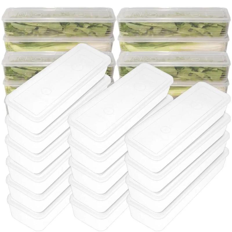 Refrigerator Organizer: 29*9.5*6 Cm Transparent PP Storage Box - Lid For Freshness Preservation Compact Space-saving Container For Kitchen Herb Storage - Image 4