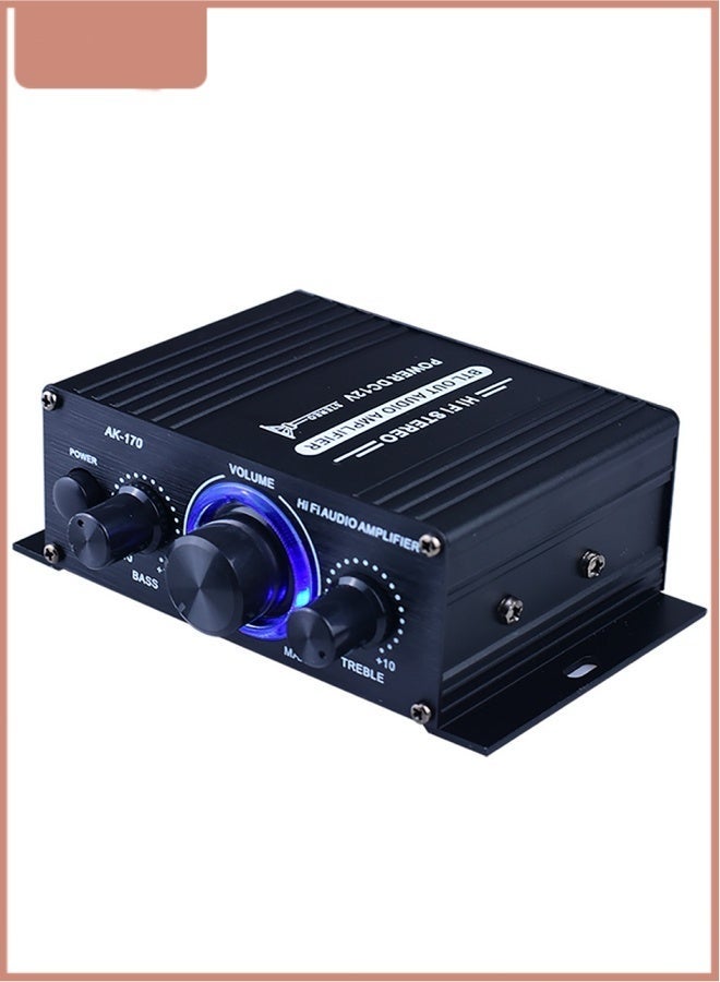 مضخم صوت صغير للسيارة، مستقبل ستيريو HiFi لموسيقى السيارات - Image 1