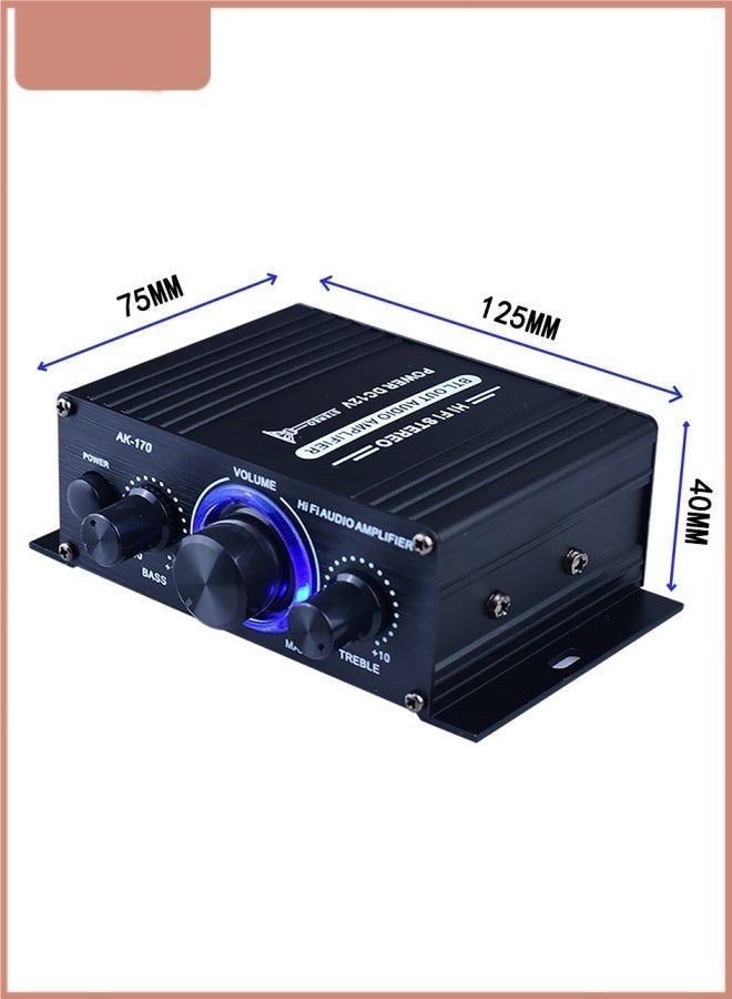 مضخم صوت صغير للسيارة، مستقبل ستيريو HiFi لموسيقى السيارات - Image 3