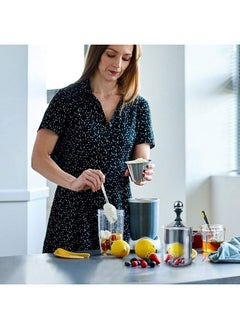 HAPTIME Manual Milk Frother Pitcher With Double Mesh Screen, Hand Frother With Pump For Cappuccino, Latte, And Coffee Foam,17-Ounce Capacity (500Ml)  - Image 2
