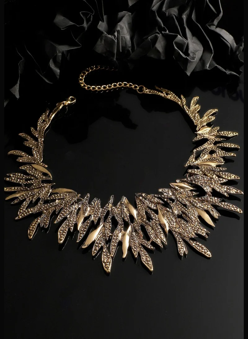 SOHI Gold Plated Designer Party Wear Necklace For Women