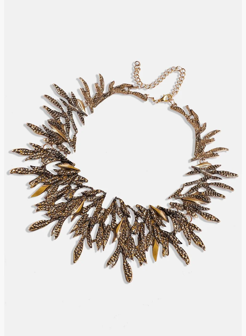 SOHI Gold Plated Designer Party Wear Necklace For Women