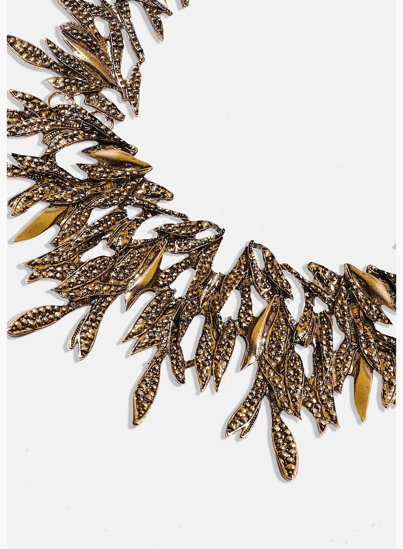 SOHI Gold Plated Designer Party Wear Necklace For Women