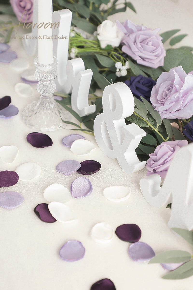 Floroom 300pcs Rose Petals Lilac Plum Faux Silk Flower Petals for Wedding Flower Girl Basket Aisle Scatter Dinner Table Centerpieces Party Confetti Bridal Shower Romantic Night Decoration - Image 4