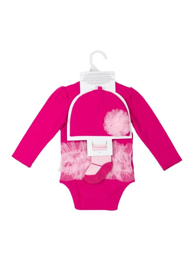 Mothers Choice 3-Piece Baby Outfit Tutu Bodysuit, Hat And Socks Set - Image 3