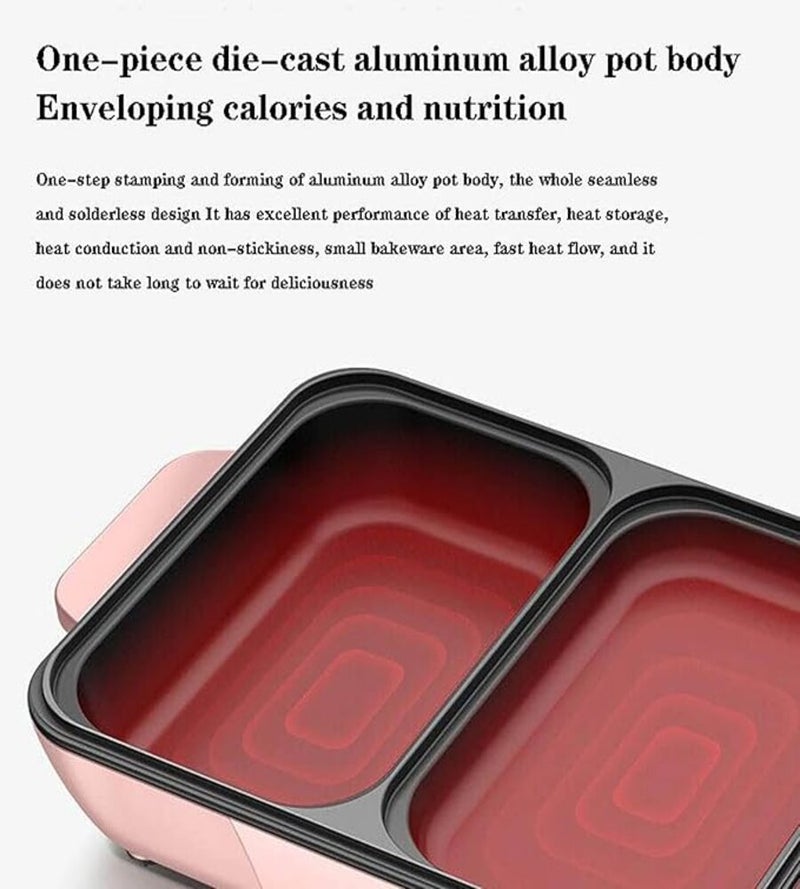 Dessini Regina 2115 2-In-1 Electric Hot Pot And BBQ Grill Non-Stick Black - Image 3