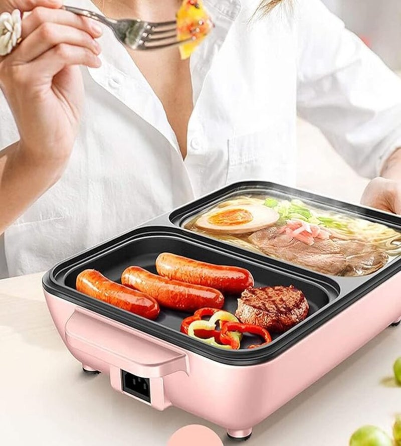 Dessini Regina 2115 2-In-1 Electric Hot Pot And BBQ Grill Non-Stick Black - Image 2