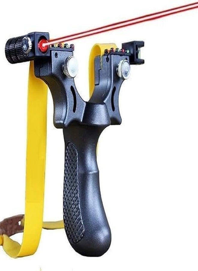 Megika Sling Shot Using Rubber Band Professional Resin Laser Slingshot Adjustable Catapult for Adults and Beginner Youth for Outdoor Games - Laser Guided Slingshot Gulel Toy Slingshot for Kids. - Image 1