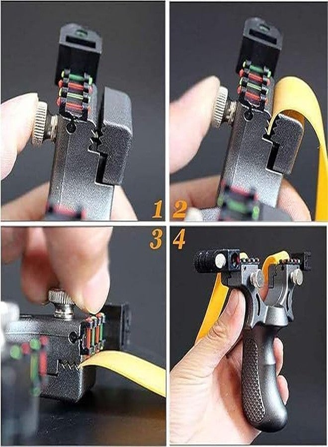 Megika Sling Shot Using Rubber Band Professional Resin Laser Slingshot Adjustable Catapult for Adults and Beginner Youth for Outdoor Games - Laser Guided Slingshot Gulel Toy Slingshot for Kids. - Image 5