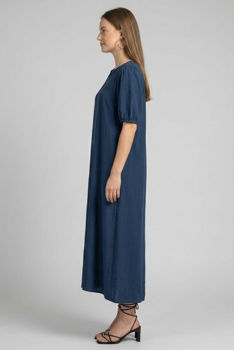 bebe Women Plain Maxi Dress, Dark Teal - Image 3