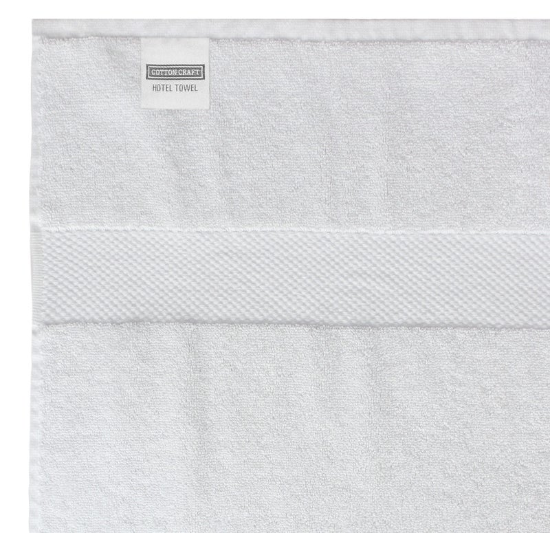 COTTON CRAFT Hotel Spa Luxury Bath Sheet - 2 Pack - Oversized Extra Large 40 x 80 - Heavyweight 700 GSM 2 Ply Ringspun Cotton - Soft Absorbent Everyday Use Home Bath Easy Care Towel Set - White - Image 2