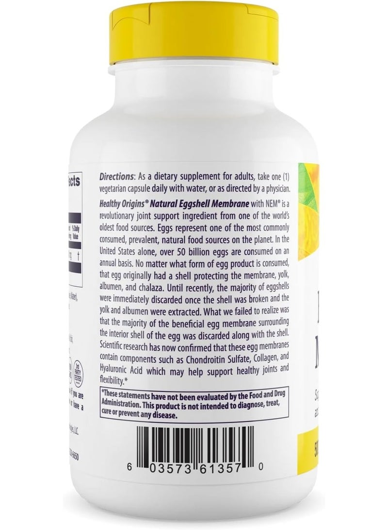 Healthy Origins غشاء قشر البيض - يدعم المفاصل الصحية والمرونة | 500 ملغ | مكمل غذائي | 120 كبسولة نباتية - Image 3