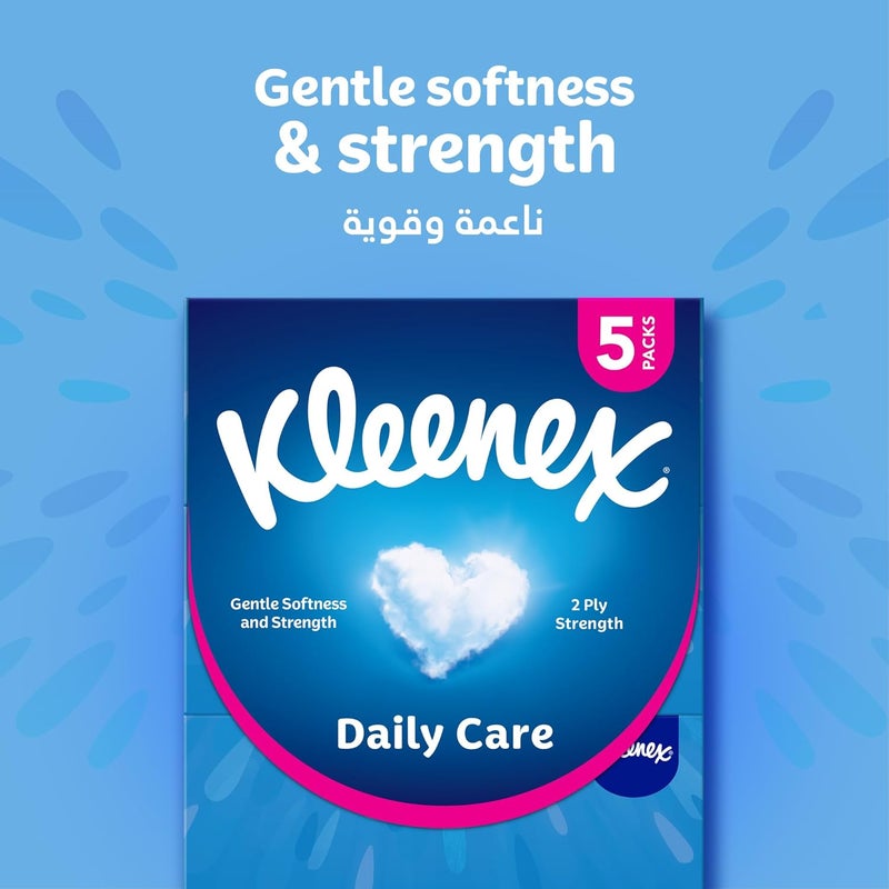 Kleenex Daily Care Facial Tissue - Pack of 5 Boxes - Image 3
