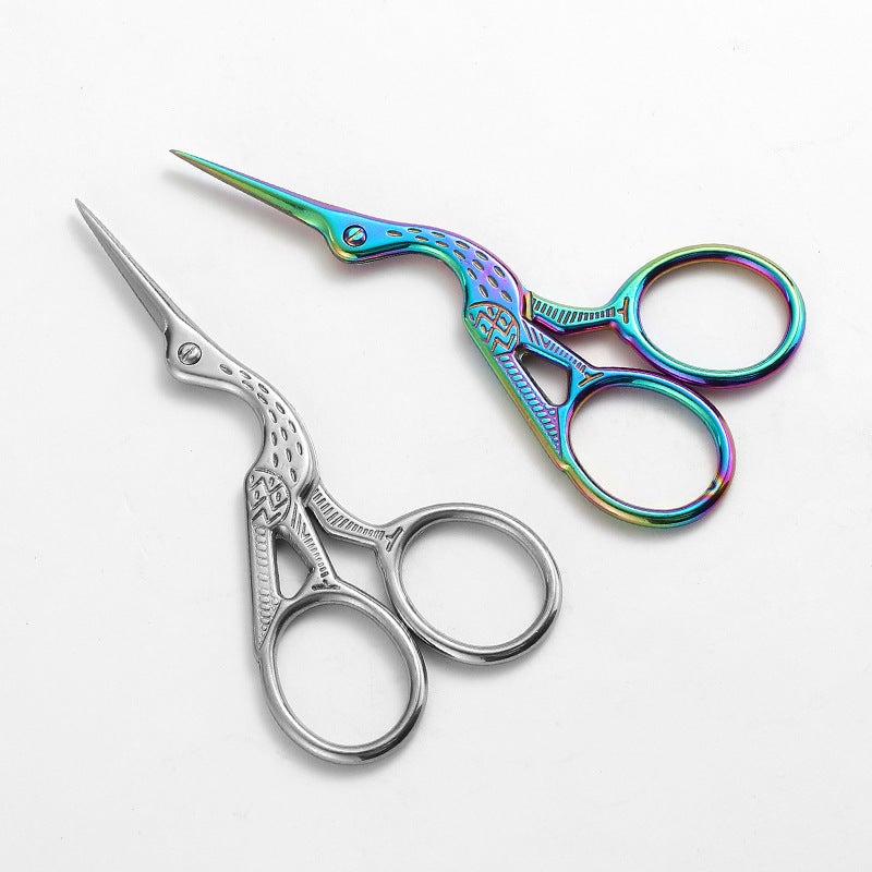 Manufacturer'S In-Stock Crane-Shaped Scissors, Vintage Scissors, Crane-Shaped Scissors For Cross-Stitch Thread Trimming, Beauty Eyebrow Trimming Scissors, Household Office Tea Scissors - Image 4