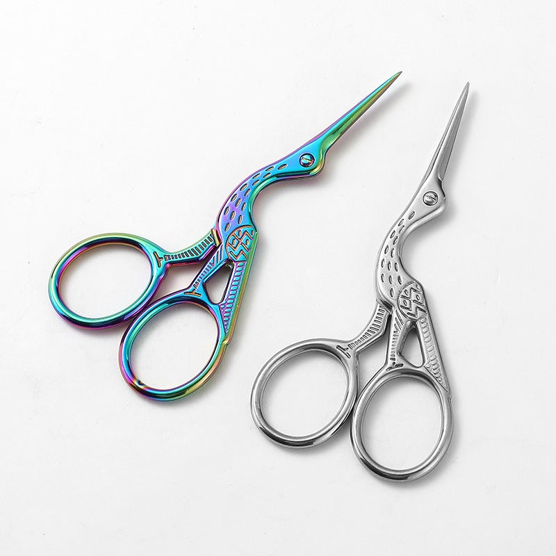 Manufacturer'S In-Stock Crane-Shaped Scissors, Vintage Scissors, Crane-Shaped Scissors For Cross-Stitch Thread Trimming, Beauty Eyebrow Trimming Scissors, Household Office Tea Scissors - Image 5