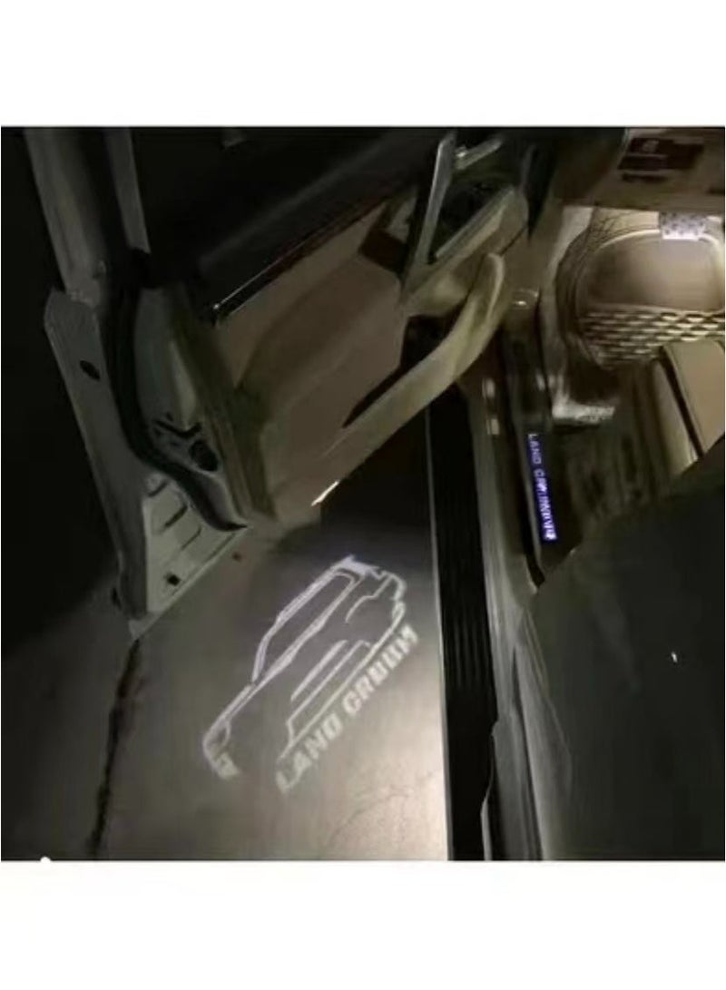 2pcs باب السيارة ترحيب LED بروجيكتور الليزر شعار ضوء / أشباح الظل أضواء لتويوتا 200 LC200 2010-2019 نماذج إكسسوارات - Image 1