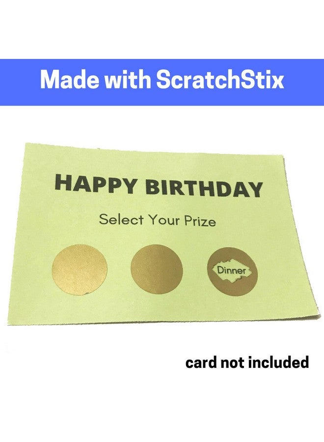 سكراتش ستيكس 600 قطعة - ملصقات قابلة للكشط مقاس 1 بوصة - دائرية/مدورة، ذهبية - Image 4