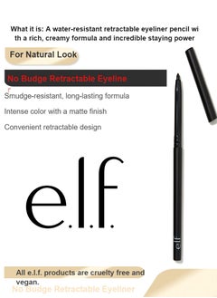 elf No Budge Retractable Eyeliner Charcoal Waterproof 0.23g  - Image 4