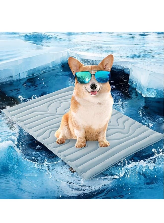 general Dog Cooling Mat, Cooling Mat for Dogs, Breathable Dog Bed with Non-Slip Design, Portable & Washable Pet Pad for Indoor, Outdoor, Crate, Summer Cat Bed, Cool Pet Pad, Gel-Free, 21"x27" - Image 1
