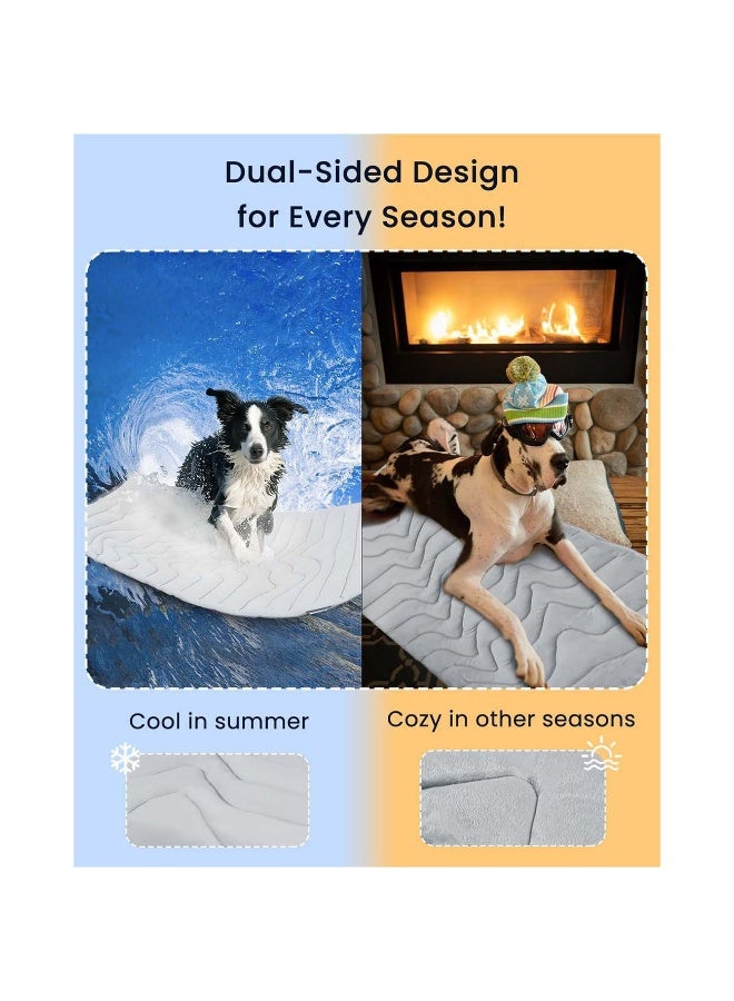 general Dog Cooling Mat, Cooling Mat for Dogs, Breathable Dog Bed with Non-Slip Design, Portable & Washable Pet Pad for Indoor, Outdoor, Crate, Summer Cat Bed, Cool Pet Pad, Gel-Free, 21"x27" - Image 3
