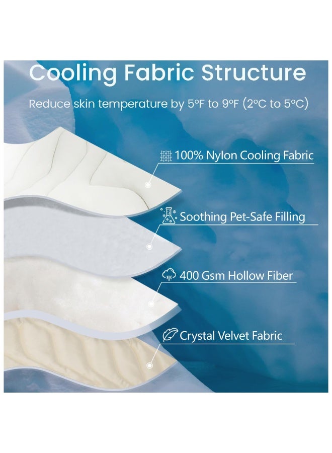 general Dog Cooling Mat, Cooling Mat for Dogs, Breathable Dog Bed with Non-Slip Design, Portable & Washable Pet Pad for Indoor, Outdoor, Crate, Summer Cat Bed, Cool Pet Pad, Gel-Free, 21"x27" - Image 2