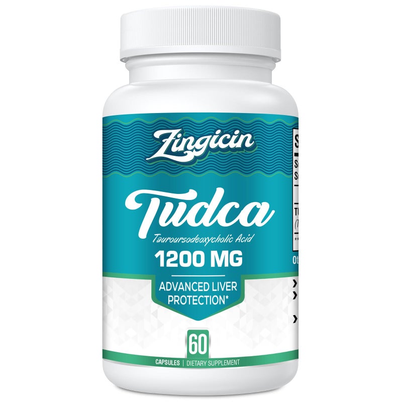 Zingicin TUDCA Supplement 1200mg 60 Veggie CapsulesPowerful TUDCA Bile Salts Supplements for LiverDigestion - Image 3