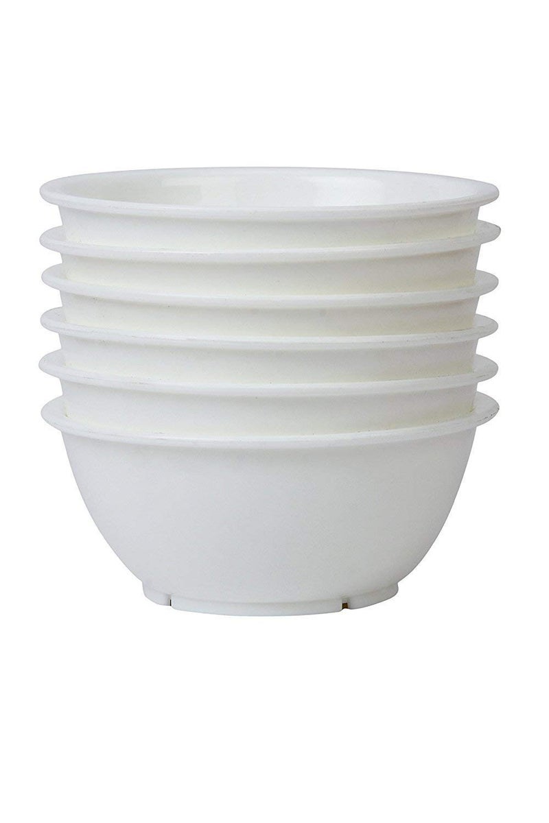 Everbuy® 12 Pcs Microwave Safe Dinner Set for Office Or Home -White Color (6 Plates + 6 Bowls) - Image 5