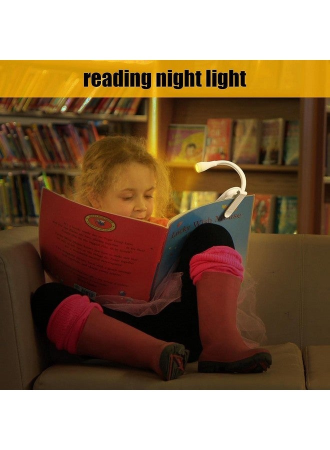 Desidiya Reading Light, Book Light for Night, Book Reading Specialty with Clip, USB Rechargeable, 3 Modes, Portable, Eye Caring - White - Image 3