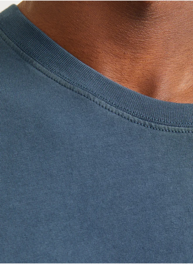 JACK & JONES Solid Crew Neck Regular Fit T-Shirt