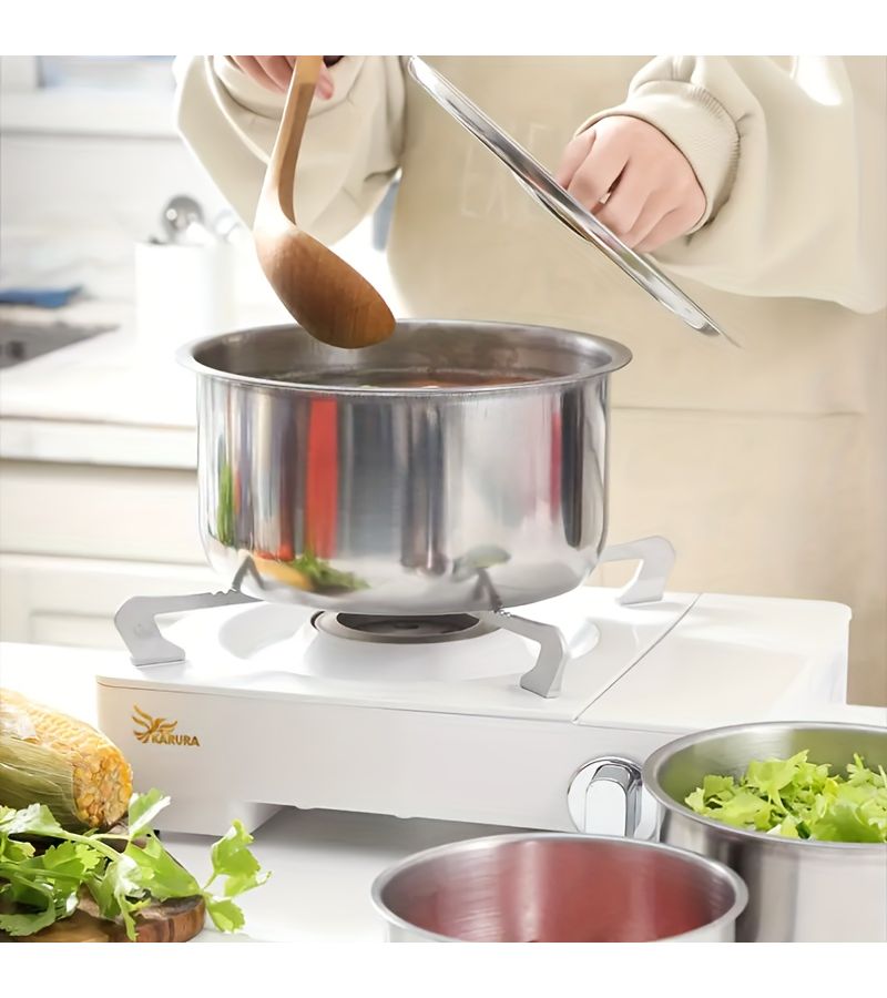 6 Piece Stainless Steel Cookware Set 3 Soup Pots And 3 Pot Lids Non Stick Scratch Resistant Multi Purpose Saucepan Enhanced Capacity Design Compatible With All Stovetops Dishwasher Safe - Image 4