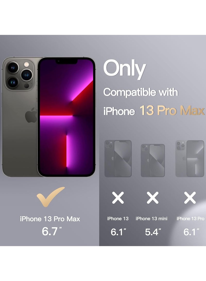 أكاليكس جراب سيليكون متوافق مع iPhone 13 Pro Max، جراب هاتف سيليكون سائل رفيع مع بطانة TPU ناعمة مقاومة للصدمات من 3 طبقات (أسود) - Image 2