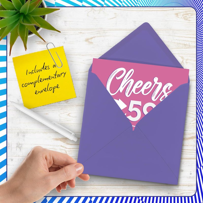 Stuff4 بطاقات عيد ميلاد 59 للنساء - هتاف - بطاقة عيد ميلاد سعيد لامرأة تبلغ من العمر 59 عامًا، ابنة عم الجدة، زوجة ابنة، 5.7 بوصة بطاقات تهنئة Bday - Image 5