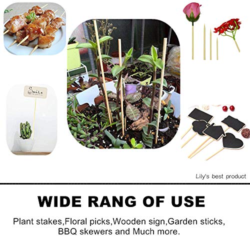 HOPELF 50 Pack 12" Bamboo Plant Stakes for Wood Garden Sticks，Wooden Plant Supports，Indoor Gardening Plant Supports，Floral Plant Support ，Potted Plants，Crafts, More Size Choices 8"/12"/16" - Image 3