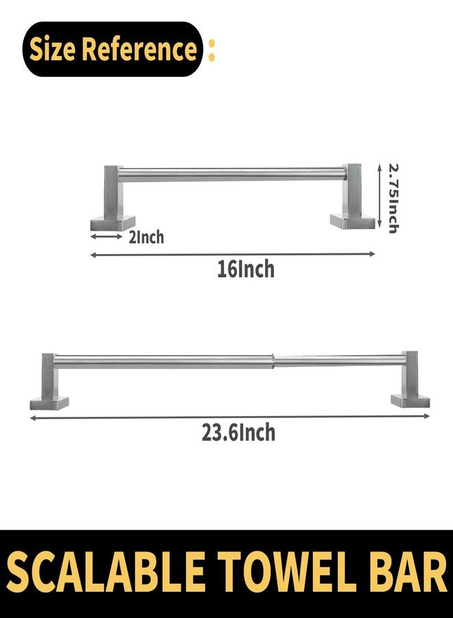 Suproamgo Stainless Steel Telescopic Towel Bar, Adjustable Bathroom Towel Rack for Wall Mount - Image 4