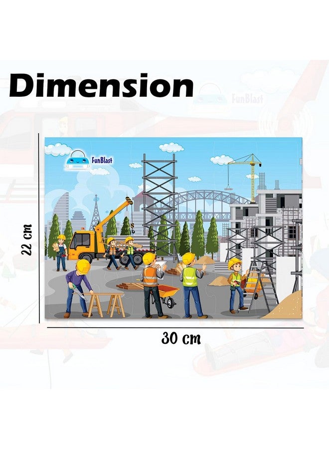 FunBlast Jigsaw Puzzles for Kids, Building Construction Jigsaw Puzzles for Kids, Floor Puzzle for Children, Learning & Educational Jigsaw Puzzle Toys, 24 Pcs Puzzle (Multicolor) (Set-D) - Image 2